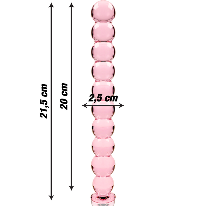 Nebula Series by Ibiza – Model 22 Dildo Borosilicate Glass Pink 21.5 cm – Ø 4 cm
