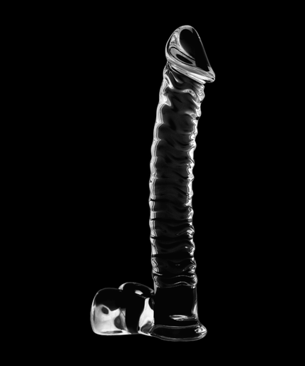 NEBULA SERIES BY IBIZA - MODEL 23 DILDO BOROSILICATE GLASS CLEAR 21.5 CM -O- 4 CM