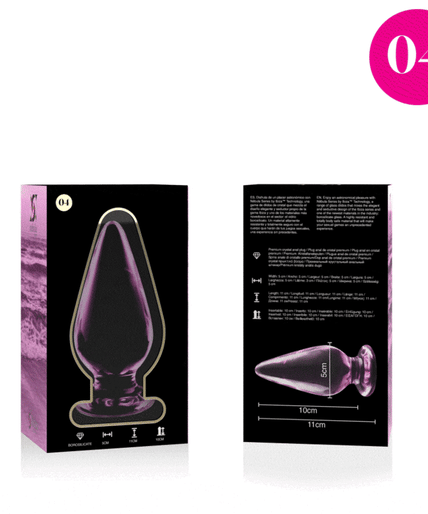 NEBULA SERIES BY IBIZA - MODEL 4 ANAL PLUG BOROSILICATE GLASS PINK 11 CM -O- 5 CM