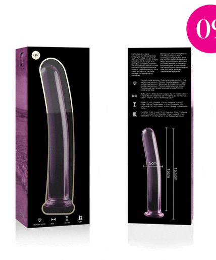 NEBULA SERIES BY IBIZA - MODEL 9 DILDO BOROSILICATE GLASS PINK 15.5 CM -O- 2.5 CM