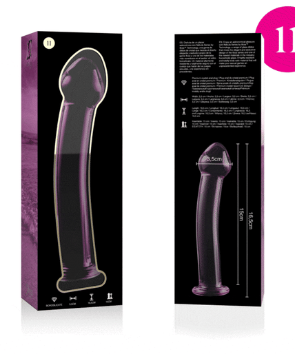NEBULA SERIES BY IBIZA - MODEL 11 DILDO BOROSILICATE GLASS PINK 16 CM -O- 3 CM