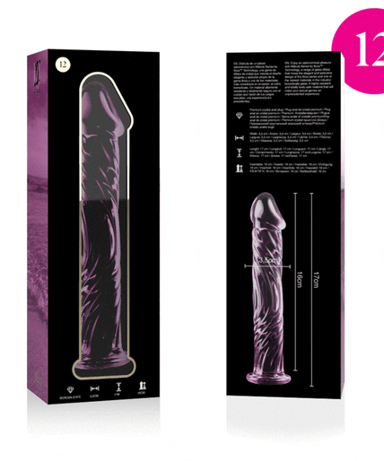 NEBULA SERIES BY IBIZA - MODEL 12 DILDO BOROSILICATE GLASS PINK 17 CM -O- 3.5 CM