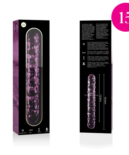 NEBULA SERIES BY IBIZA - MODEL 15 DILDO BOROSILICATE GLASS PINK 18.5 CM -O- 3 CM