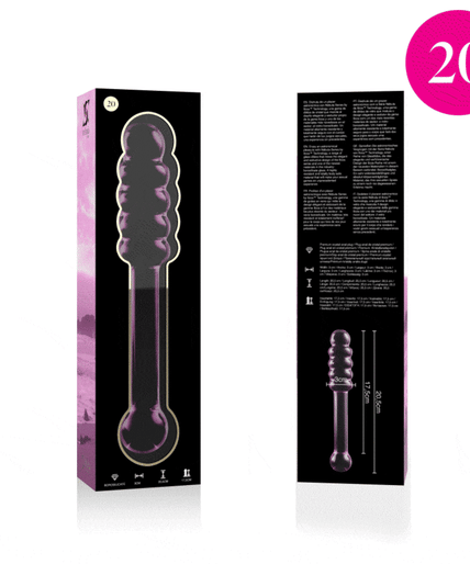 NEBULA SERIES BY IBIZA - MODEL 20 DILDO BOROSILICATE GLASS PINK 20.5 CM -O- 3 CM