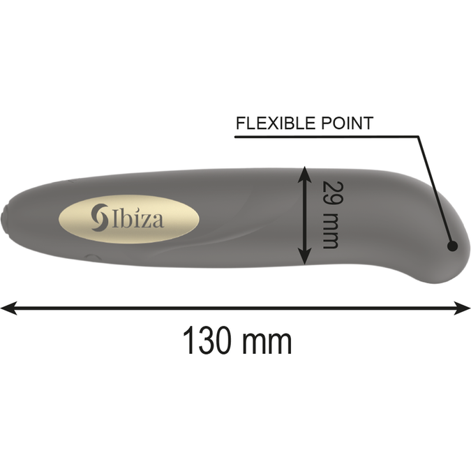 Ibiza – Clitorisstimulator met USB-oplader, 10 vibratiemodi, goudkleurig, 13 x 2,9 cm