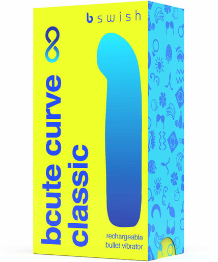 B SWISH - BCUTE CURVE INFINITE CLASSIC RECHARGEABLE SILICONE VIBRATOR YELLOW