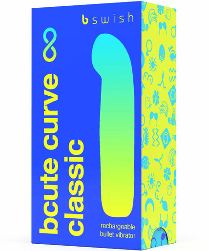 B SWISH - BCUTE CURVE INFINITE CLASSIC RECHARGEABLE VIBRATOR BLUE SILICONE