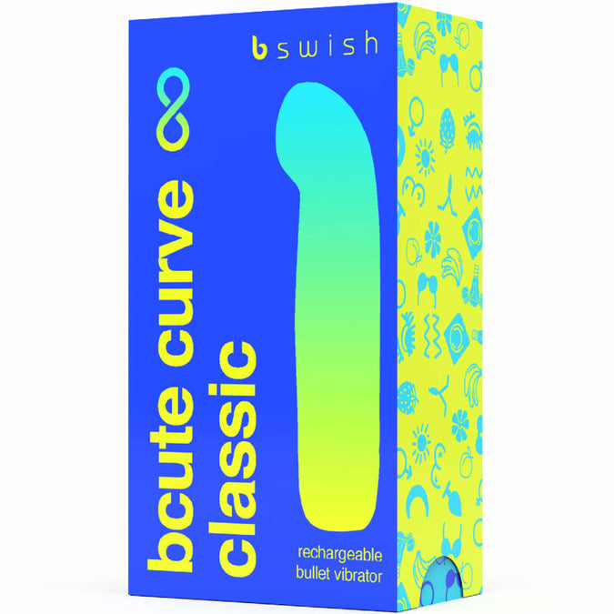 B Swish – Bcute Curve Infinite Classic Rechargeable Vibrator Blue Silicone