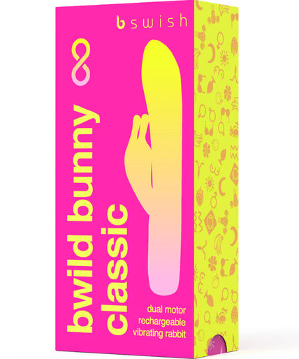 B SWISH - BWILD BUNNY INFINITE CLASSIC RECHARGEABLE VIBRATOR PINK SILICONE