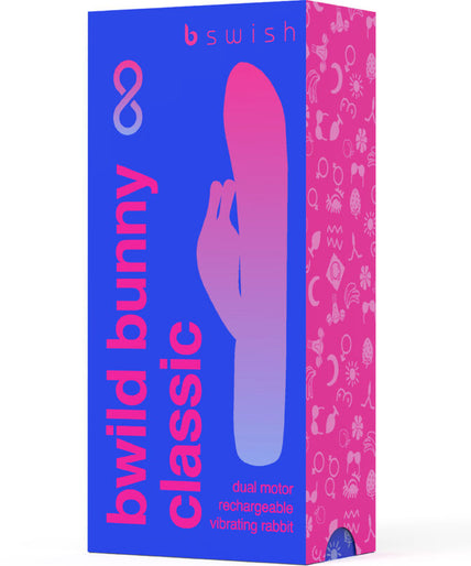 B SWISH - BWILD BUNNY INFINITE CLASSIC RECHARGEABLE VIBRATOR BLUE SILICONE