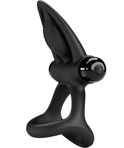 PRETTY LOVE - VIBRATING RING 10 VIBRATIONS BLACK SILICONE