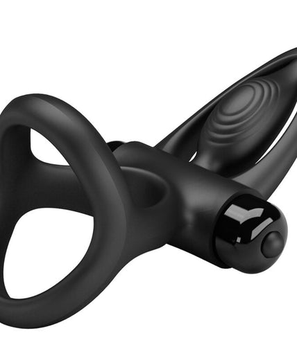 PRETTY LOVE - VIBRATING RING 10 VIBRATIONS BLACK SILICONE