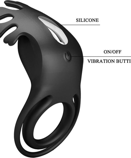 PRETTY LOVE - RUBEN VIBRATOR RING 7 VIBRATIONS BLACK SILICONE