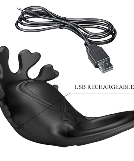 PRETTY LOVE - RUBEN VIBRATOR RING 7 VIBRATIONS BLACK SILICONE