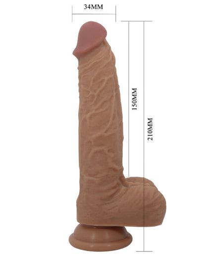PRETTY LOVE - JONATHAN SILICONE DILDO 3 VIBRATIONS + 3 INSERTION MEASUREMENTS REMOTE CONTROL 21 CM