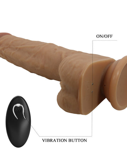 PRETTY LOVE - JONATHAN SILICONE DILDO 3 VIBRATIONS + 3 INSERTION MEASUREMENTS REMOTE CONTROL 21 CM