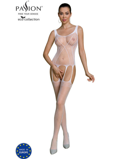 PASSION - ECO COLLECTION BODYSTOCKING ECO BS007 WHITE