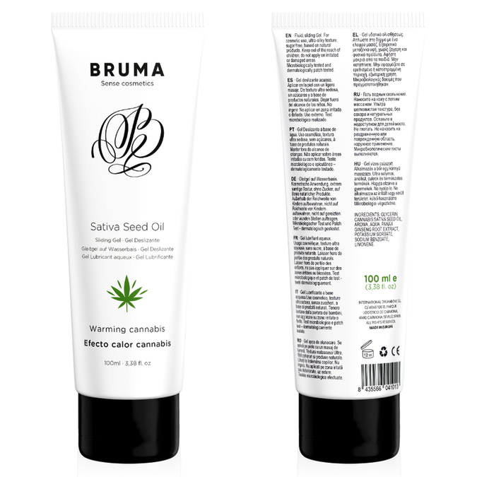 Bruma – Sativa Zaadolie Glijgel Verwarmende Cannabis Smaak 100 Ml