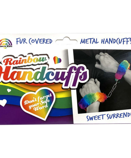 Spencer & Fleetwood – Rainbow Lined Metal Handcuffs
