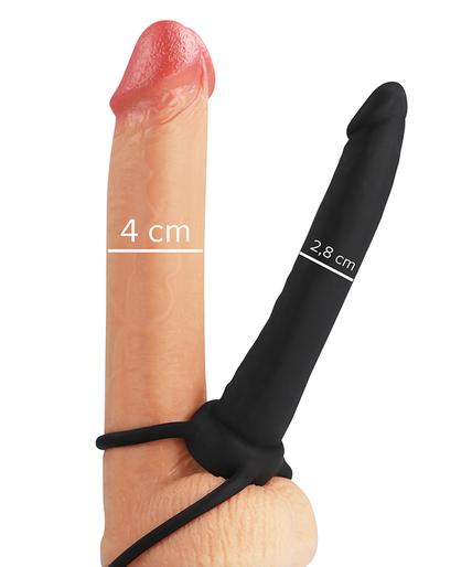 MYTHOLOGY - COBI ONYX ANALE DILDO MET COCK- EN BALRING 13 CM SILICONE