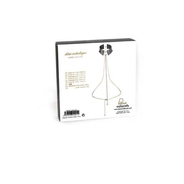 BIJOUX - DÉSIR MÉTALLIQUE ZWARTE METALEN KETTING