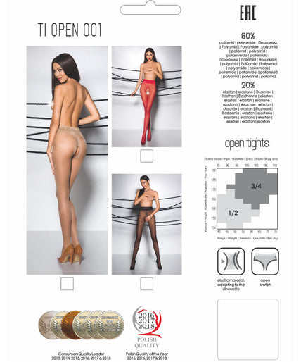PASSION - TIOPEN 001 RODE MAILLOT 1/2 20 DEN