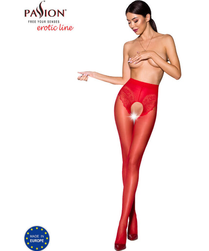 PASSION - TIOPEN 006 RODE PANTY 3/4 30 DEN