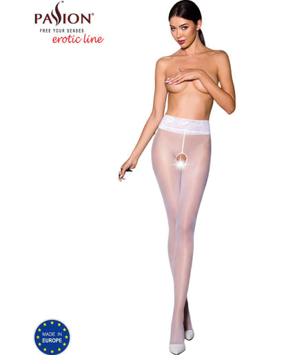 PASSION - TIOPEN 008 WITTE PANTY 1/2 30 DEN