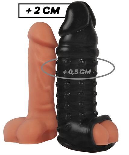 VIRILXL - PENISVERLENGSTUK EN SHEATH V11 ZWART