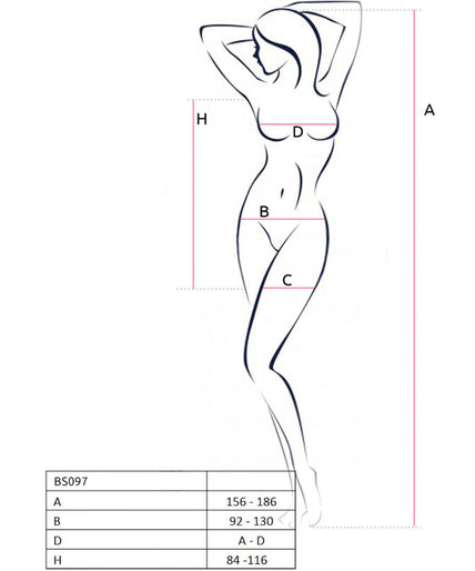 PASSION - BS097 RED BODYSTOCKING ONE SIZE