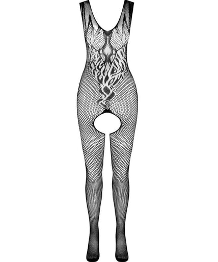 PASSION - BS098 ZWARTE BODYSTOCKING EEN MAAT