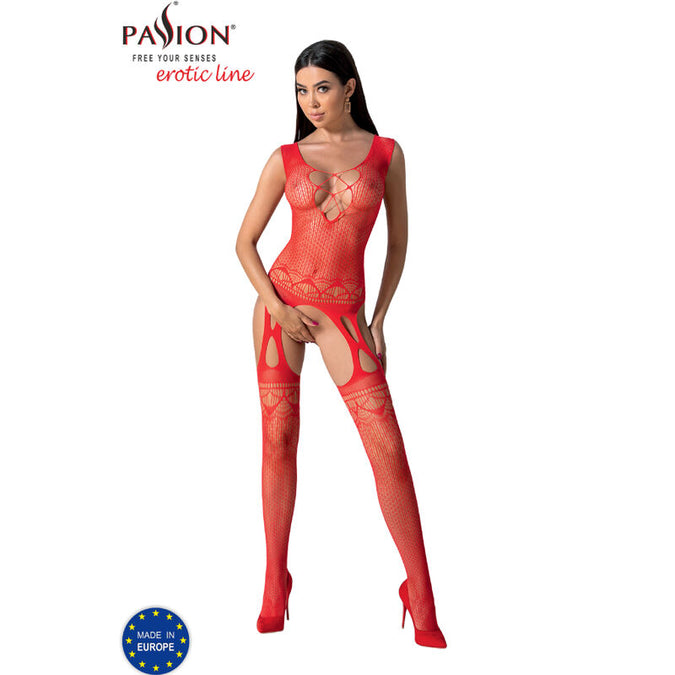 PASSION - BS099 RODE BODYSTOCKING EEN MAAT