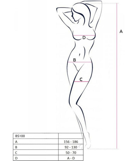 PASSION - BS100 BODYSTOCKING ROOD EEN MAAT