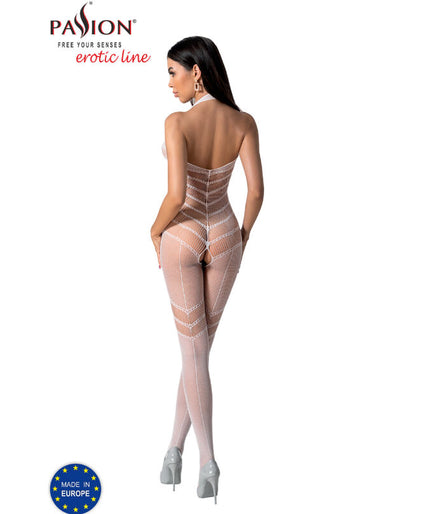 PASSION - BS100 WITTE BODYSTOCKING ÉÉN MAAT