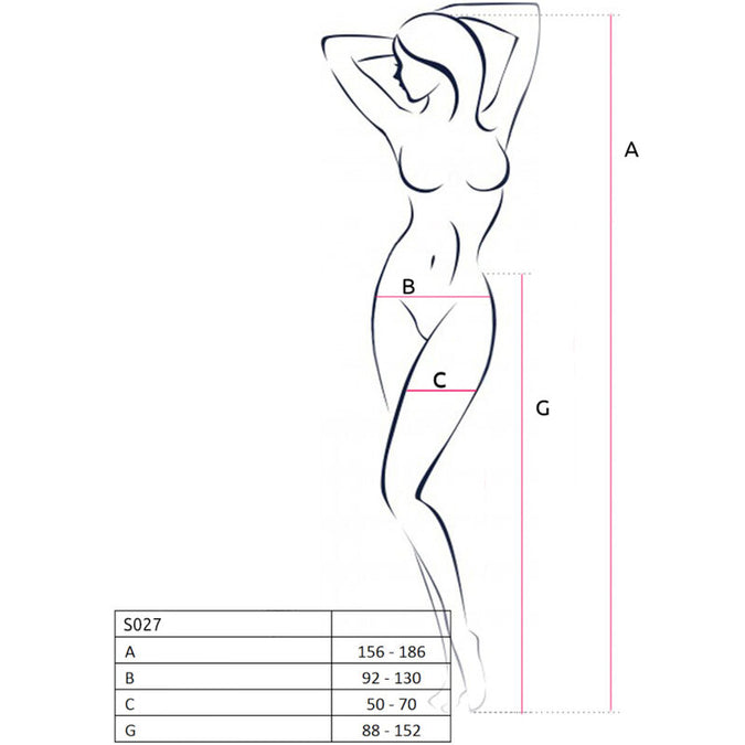 PASSION - S027 ZWARTE PANTY MET JARRETELBAND ONE SIZE