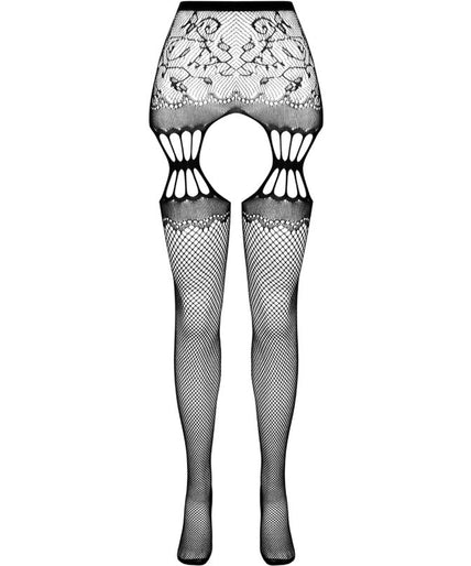 PASSION - S027 ZWARTE PANTY MET JARRETELBAND ONE SIZE