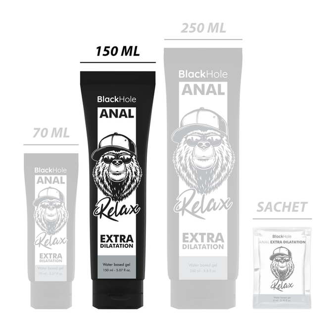BLACK HOLE - WATERBASIS GEL ANALE DILATATIE 150 ML