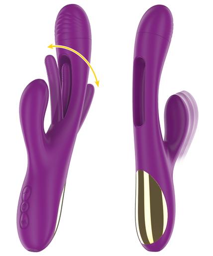 INTENSE - APOLO RECHARGEABLE MULTIFUNCTION VIBRATOR 7 VIBRATIONS WITH SWINGING MOTION PURPLE
