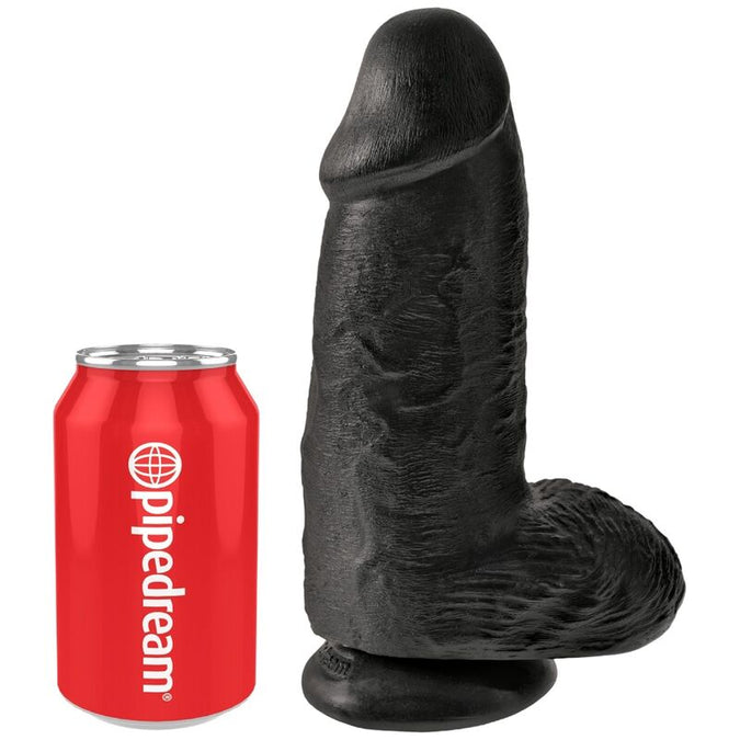 King Cock – Chubby Realistic Penis Black 23 cm