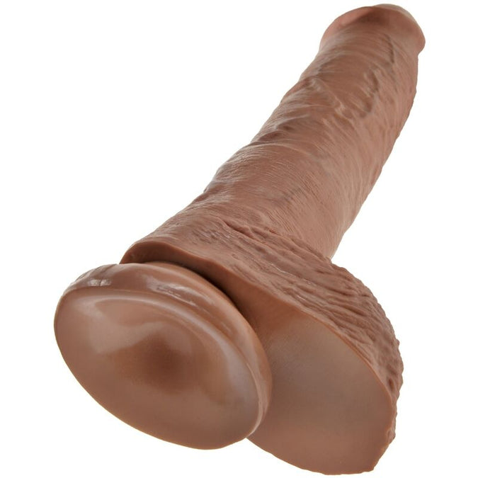 King Cock – Realistische Penis Met Ballen 19,8 Cm Caramel