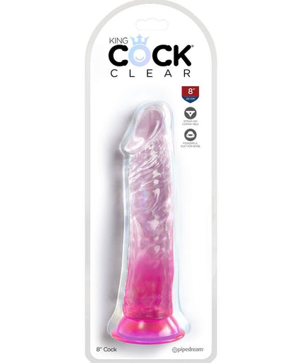 KING COCK - CLEAR REALISTIC PENIS 19.7 CM PINK