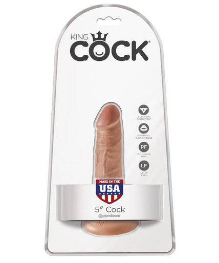 KING COCK - REALISTIC PENIS 12 CM CARAMEL