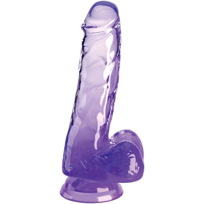 KING COCK - DUIDELIJKE REALISTISCHE PENIS MET BALLEN 13,5 CM PAARS