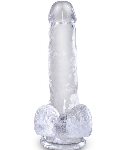KING COCK - CLEAR REALISTIC PENIS WITH BALLS 13.5 CM TRANSPARENT