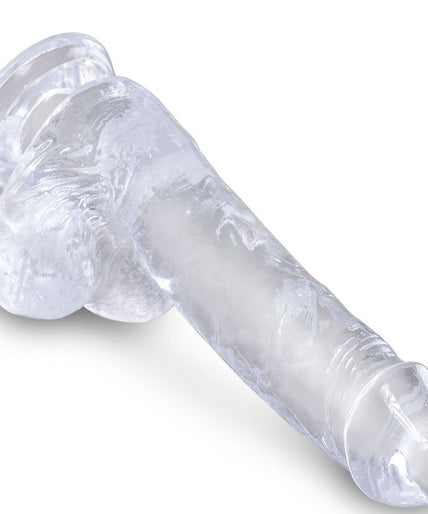 KING COCK - CLEAR REALISTIC PENIS WITH BALLS 13.5 CM TRANSPARENT