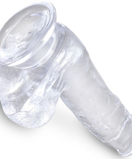 KING COCK - CLEAR REALISTIC PENIS WITH BALLS 13.5 CM TRANSPARENT