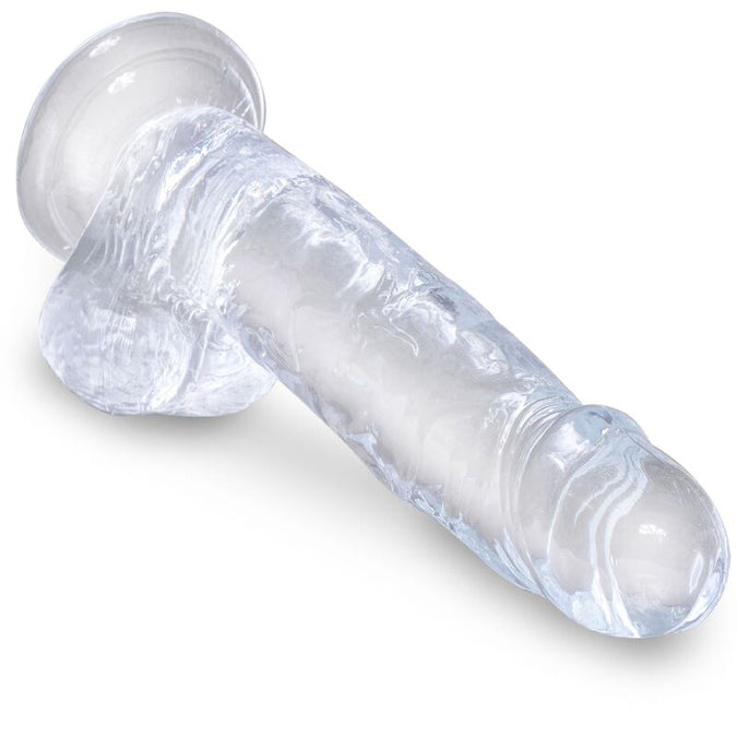 King Cock – Clear Realistic Penis with Balls Transparent 15.2 cm