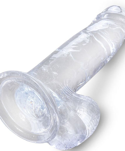 KING COCK - DUIDELIJKE REALISTISCHE PENIS MET BALLEN 15,2 CM TRANSPARANT