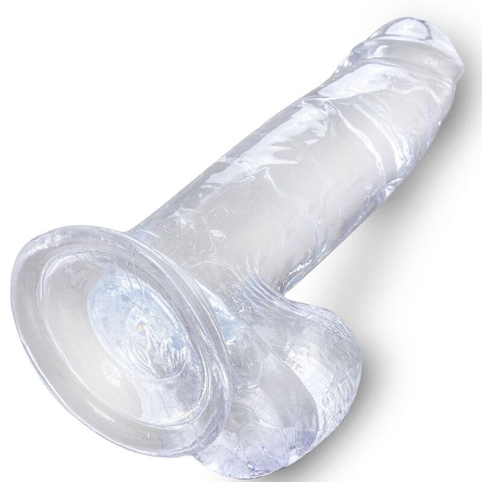 King Cock – Clear Realistic Penis with Balls Transparent 15.2 cm