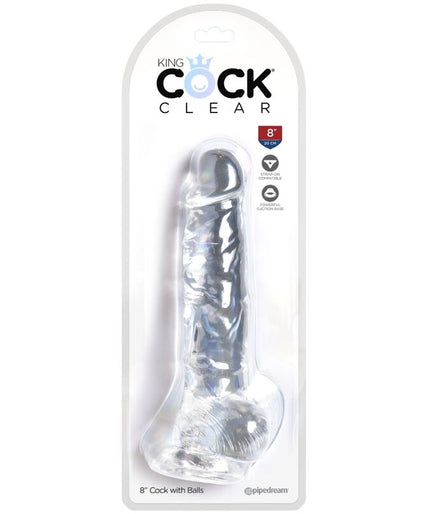 KING COCK - CLEAR REALISTIC PENIS WITH BALLS 16.5 CM TRANSPARENT